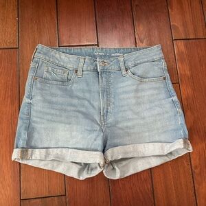 Old Navy Blue Jean Shorts High-Waisted Cuffed